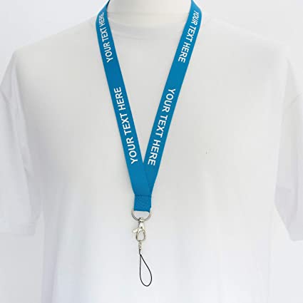 Cordon Bleu Ciel avec Zip enrouleur Personnalise  