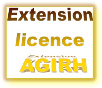 Extension licence AGIRH